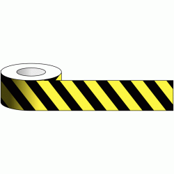 100mm x 33m Yellow & Black Tape