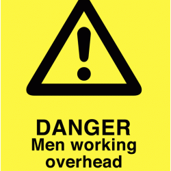 A Board - Danger Men Working Overhead
