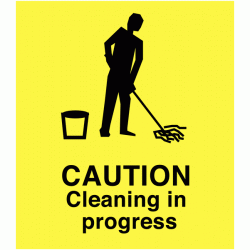 A Board - Caution Cleaning in Surface