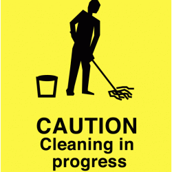 A Board - Caution Cleaning in Surface