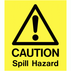 A Board - Caution Spill Hazard