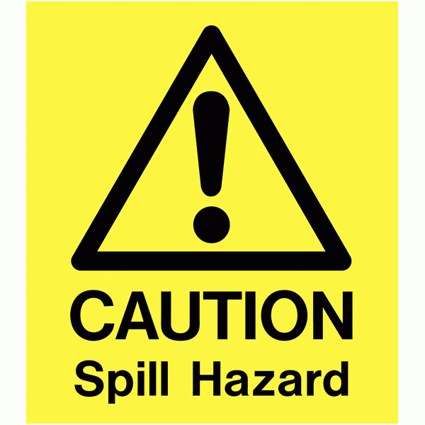 A Board - Caution Spill Hazard