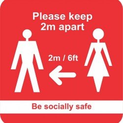 PLEASE KEEP TWO METRES APART (BE SOCIALLY SAFE)