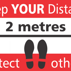 KEEP YOUR DISTANCE PROTECT OTHERS (RED)