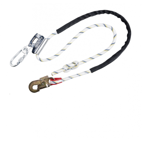 WORK POSITIONING LANYARD WITH GRIP ADJUSTER 
