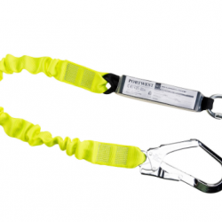 SINGLE ELASTICATED LANYARD WITH SHOCK ABSORBER 