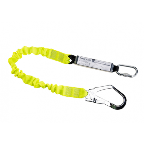 SINGLE ELASTICATED LANYARD WITH SHOCK ABSORBER 