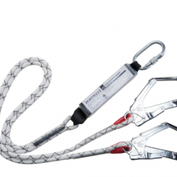 DOUBLE KERNMANTLE LANYARD WITH SHOCK ABSORBER