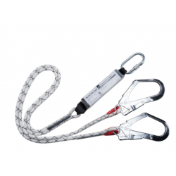 DOUBLE KERNMANTLE LANYARD WITH SHOCK ABSORBER