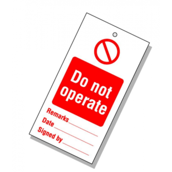 Lockout Tags 145 X 80 Mm Do Not Operate Pack Of 10