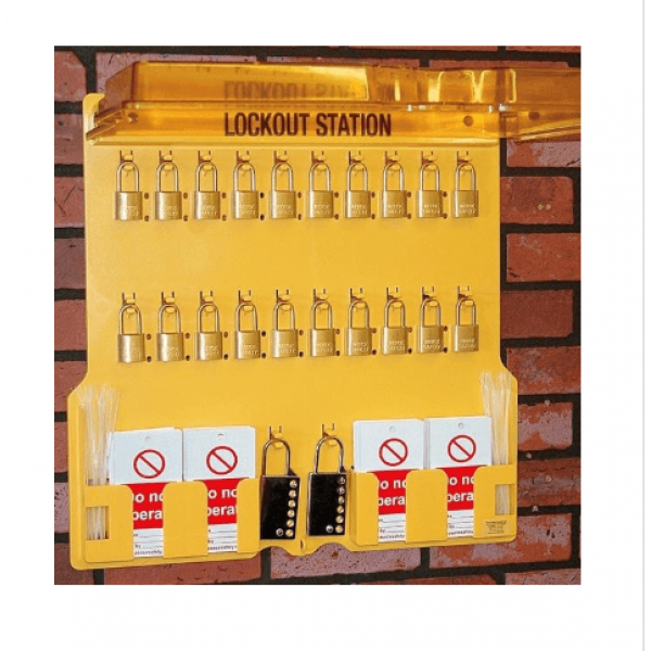 Lockout Station/Hinged Cover - With Contents