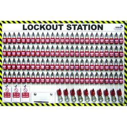 100 Lock Lockout Station With Contents