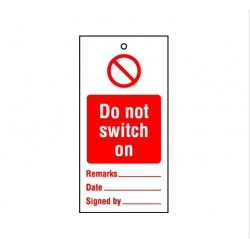 Lockout Tags Do Not Switch On Pack Of 10