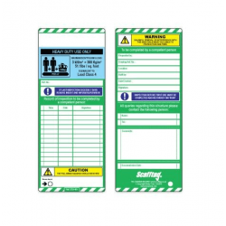 Scaffold Tagging Standard Inspection Insert - HEAVY DUTY