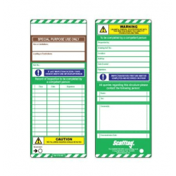 Scaffold Tagging Standard Inspection Insert - SPECIAL PURPOSE
