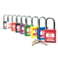 Nylon Body Safety Padlock - 38mm Clearance Steel Shackle Keyed Alike