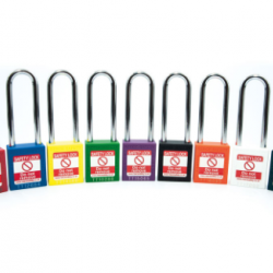 Nylon Body Safety Padlock - 75mm Clearance Steel Shackle Keyed Alike