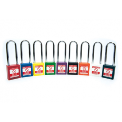 Nylon Body Safety Padlock - 75mm Clearance Steel Shackle Keyed Alike