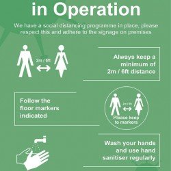 SOCIAL DISTANCING IN OPERATION (FOAM BOARD)