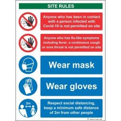 SITE RULES (FOAM BOARD)