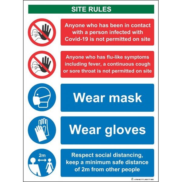 SITE RULES (RIGID PLASTIC)