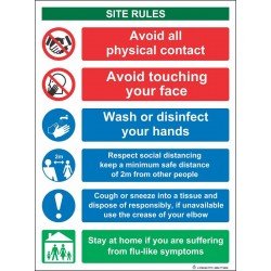 SITE RULES (FOAM BOARD)