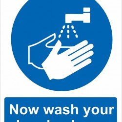 NOW WASH YOUR HAND (FOAM BOARD)