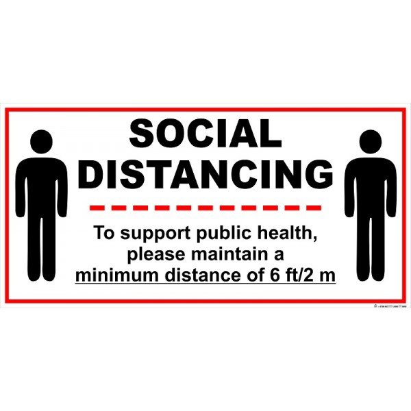 SOCIAL DISTANCING (RIGID PLASTIC)