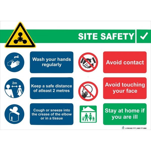 SITE SAFETY RULES (FOAM BOARD)
