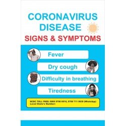 CORONA SIGNS AND SYMPTOMS (FOAM BOARD)
