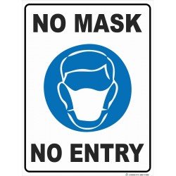 NO MASK NO ENTRY (FOAM BOARD)