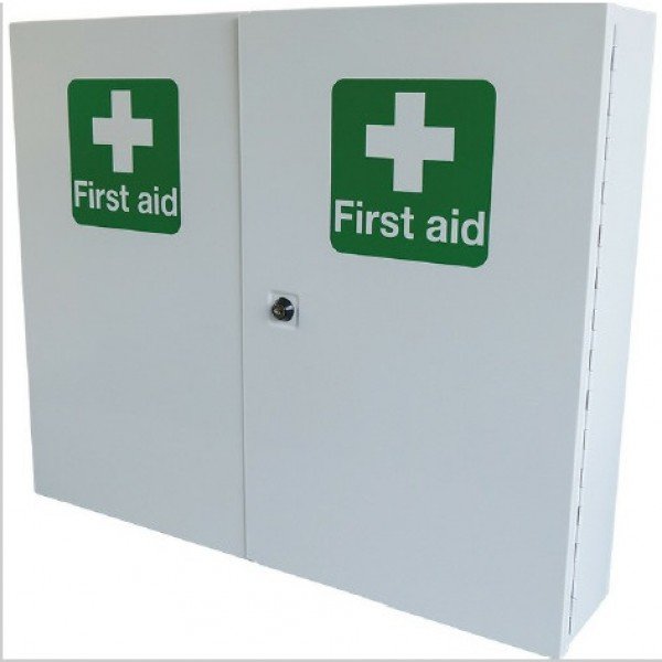 Metal First Aid Cabinet - Empty Double Cabinet